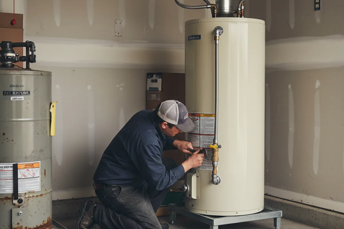 Water heater and shutoff valve replacement in Seabrook